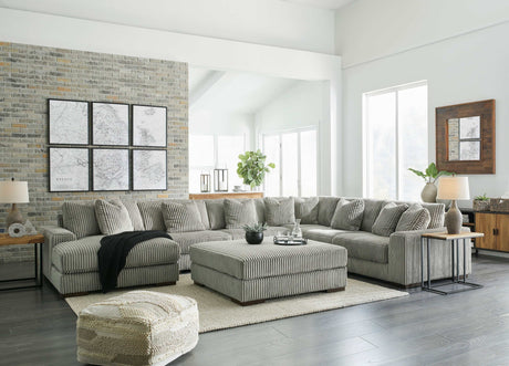 Lindyn Fog 6pc LAF Chaise Sectional - Ornate Home