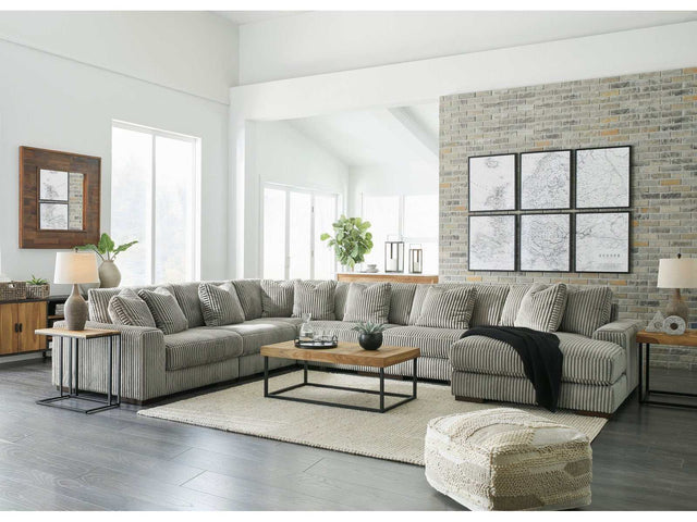 Lindyn Fog 6pc RAF Chaise Sectional (Online Special Price) - Ornate Home