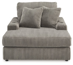 Lindyn Fog 3pc RAF Chaise Sectional - Ornate Home