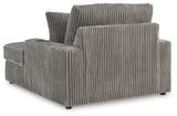 Lindyn Fog Chaise Lounge w/ 2 Cup Holders & USB Charging Port (Online Special Price) - Ornate Home