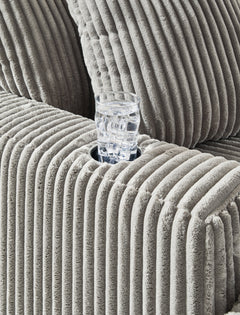 Lindyn Fog 3pc RAF Chaise Sectional - Ornate Home