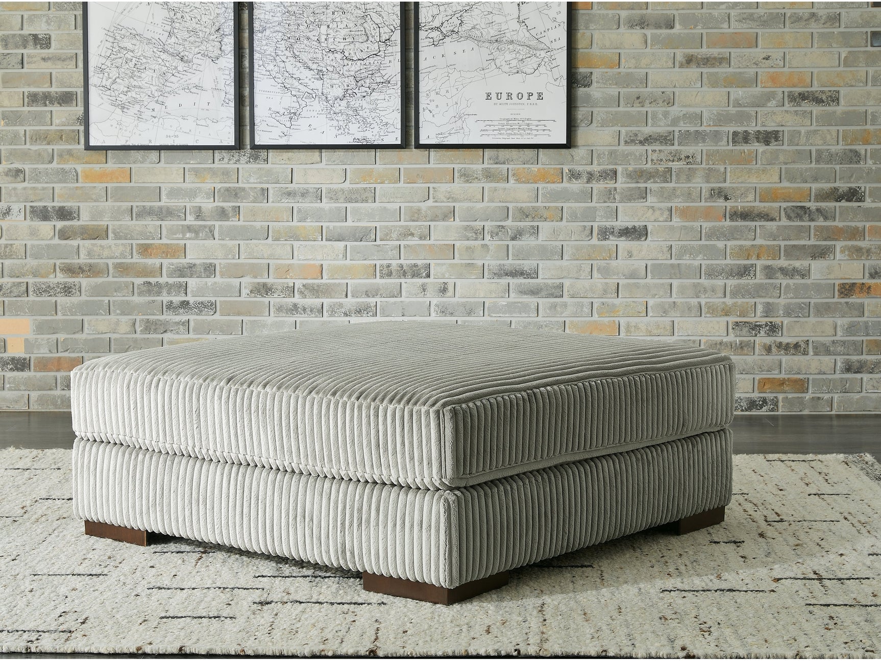 Lindyn Fog Oversized Accent Ottoman (Online Special Price) - Ornate Home