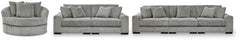 Lindyn Fog Sofa, Loveseat and Oversized Chair - Ornate Home