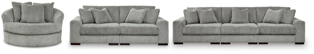 Lindyn Fog Sofa, Loveseat and Oversized Chair - Ornate Home