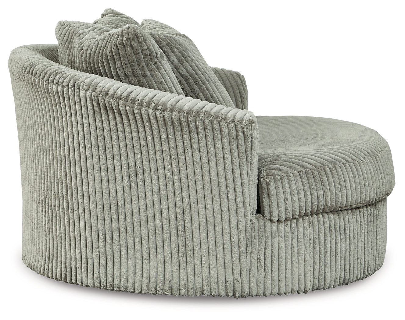 Lindyn Fog Super Chaise with Oversized Swivel Chair (Online Special Price) - Ornate Home