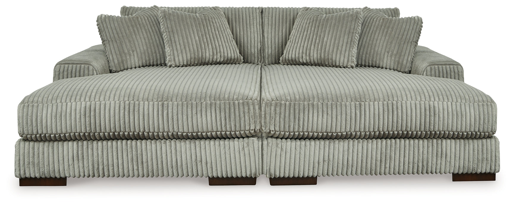 Lindyn Fog Super Chaise with Oversized Swivel Chair - Ornate Home