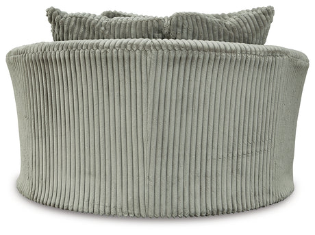 Lindyn Fog Super Chaise with Oversized Swivel Chair - Ornate Home