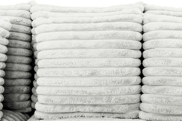 Lindyn II Ivory Jumbo Corduroy 2pc Reversible Sectional Sofa w/ Dual Cupholders & USB Ports - Ornate Home