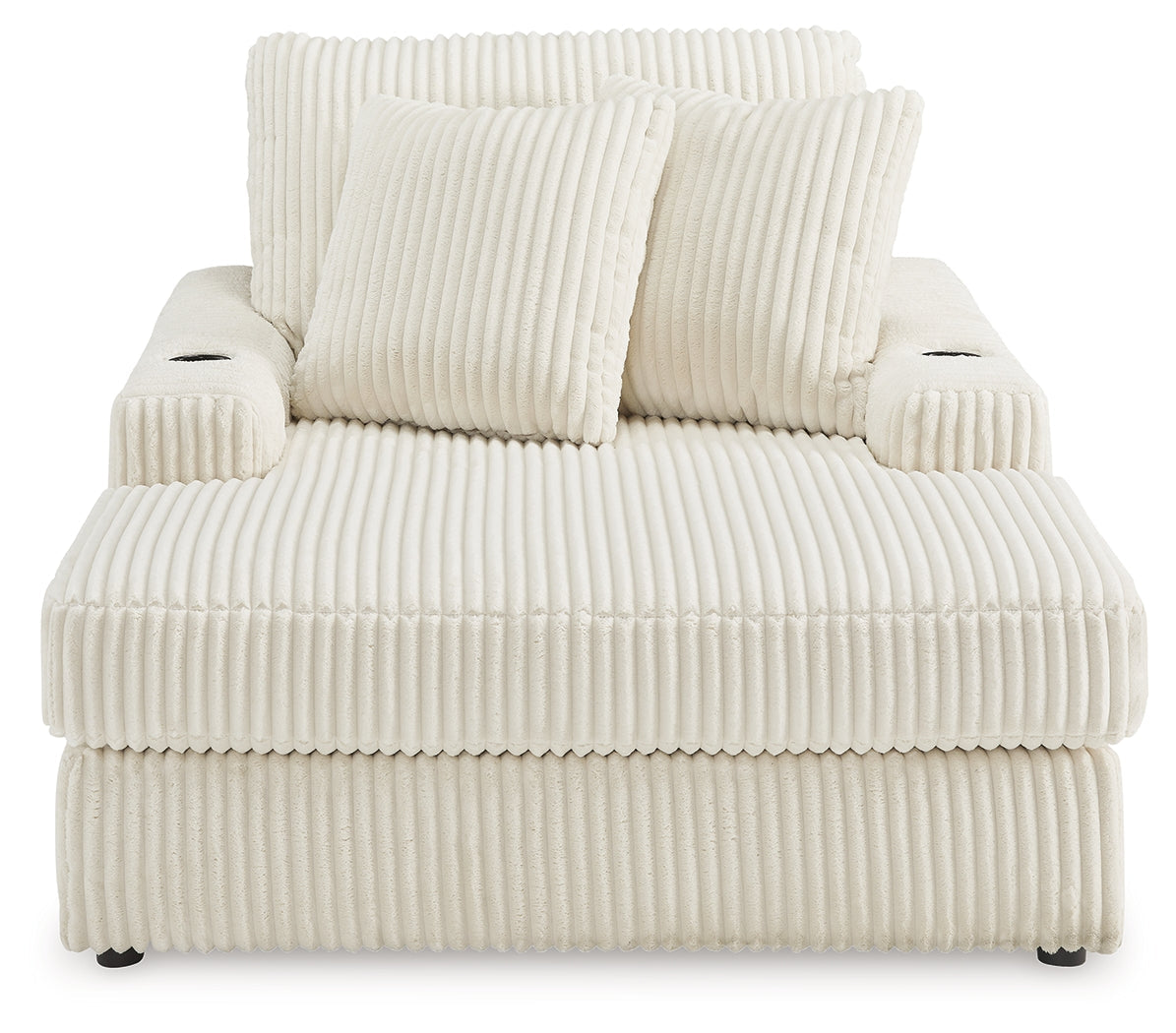 Lindyn Ivory 2-Piece Sectional, Chaise and Oversized Ottoman (Online Special Price) - Ornate Home