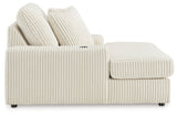 Lindyn Ivory 2-Piece Sectional, Chaise and Oversized Ottoman (Online Special Price) - Ornate Home