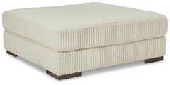 Lindyn Ivory 2-Piece Sectional, Chaise and Oversized Ottoman - Ornate Home