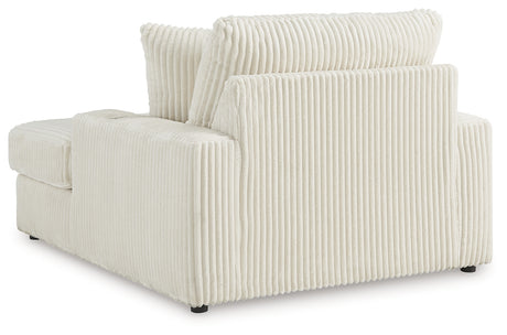 Lindyn Ivory 2-Piece Sectional, Chaise and Oversized Ottoman - Ornate Home
