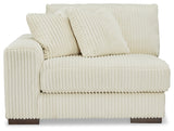 Lindyn Ivory 2-Piece Sectional, Chaise and Oversized Ottoman - Ornate Home