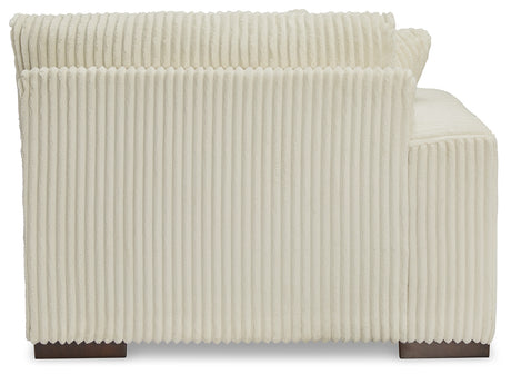 Lindyn Ivory 2-Piece Sectional, Chaise and Oversized Ottoman - Ornate Home
