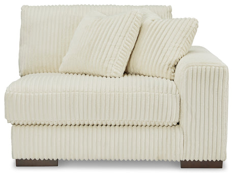 Lindyn Ivory 2-Piece Sectional, Chaise and Oversized Ottoman - Ornate Home