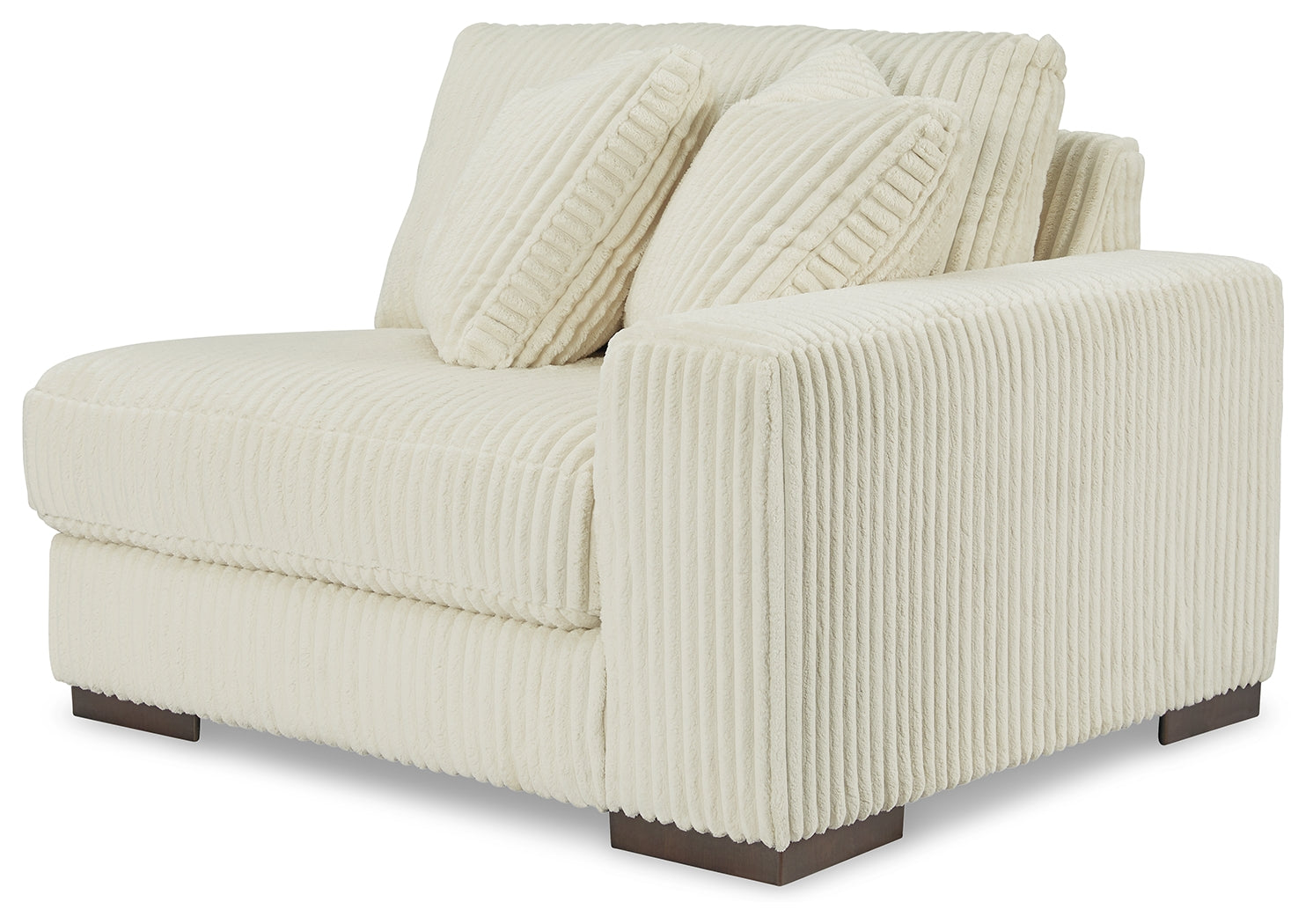 Lindyn Ivory 2-Piece Sectional, Chaise and Oversized Ottoman - Ornate Home
