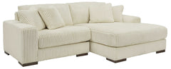 Lindyn Ivory 2pc RAF Chaise Sectional - Ornate Home