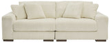 Lindyn Ivory 2pc Sectional Loveseat - Ornate Home
