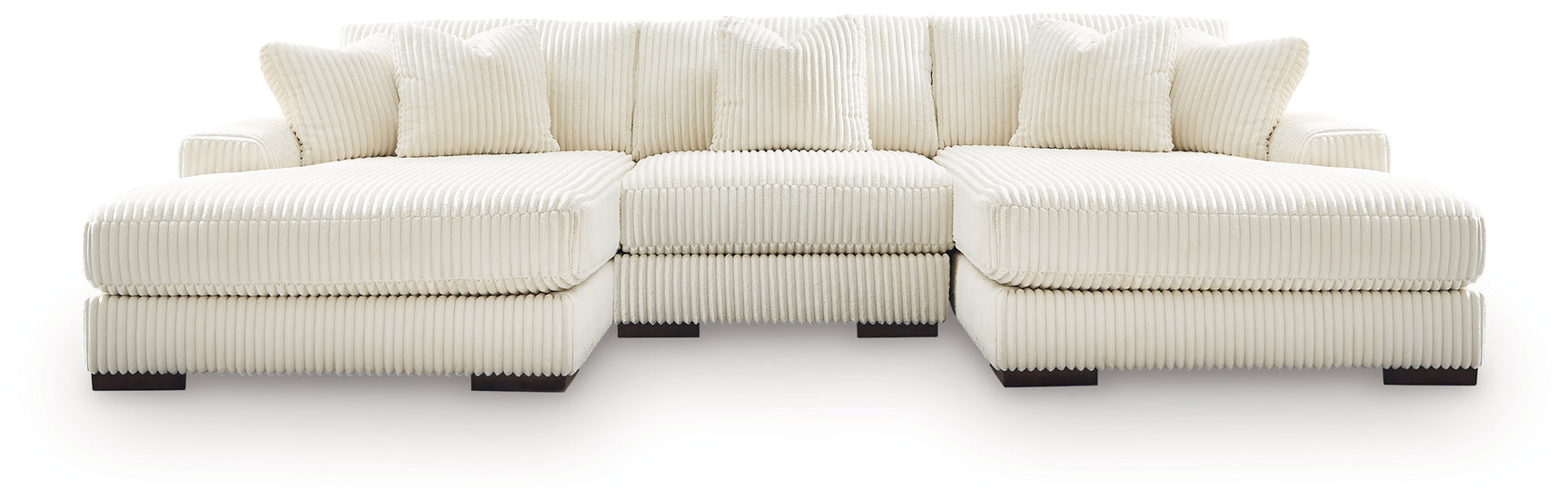 Lindyn Ivory 3-Piece Sectional with Double Chaise (Online Special Price) - Ornate Home
