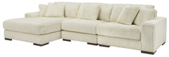 Lindyn Ivory 3pc LAF Chaise Sectional - Ornate Home