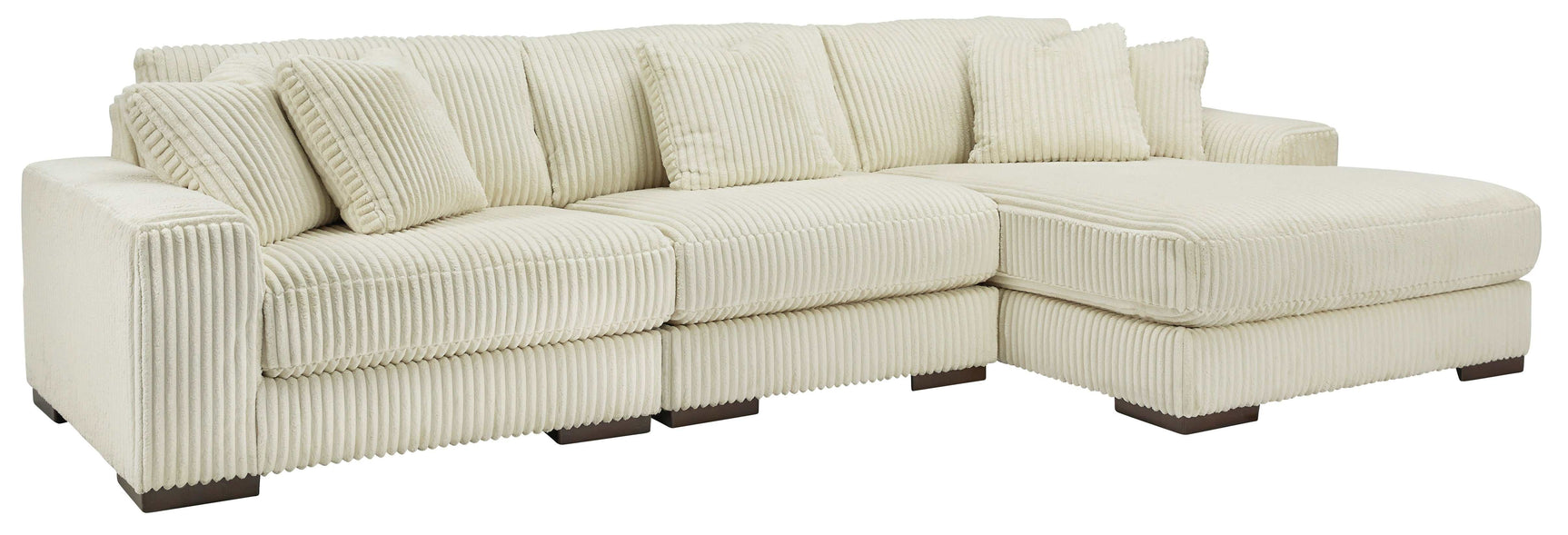 Lindyn Ivory 3pc RAF Chaise Sectional (Online Special Price) - Ornate Home