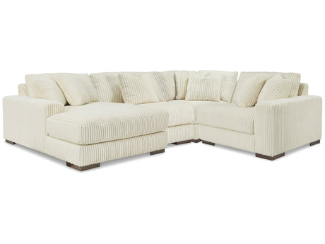 Lindyn Ivory 4-Piece Sectional with Chaise - Ornate Home
