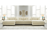 Lindyn Ivory 4pc U Shape Double Chaise Sectional (Online Special Price) - Ornate Home