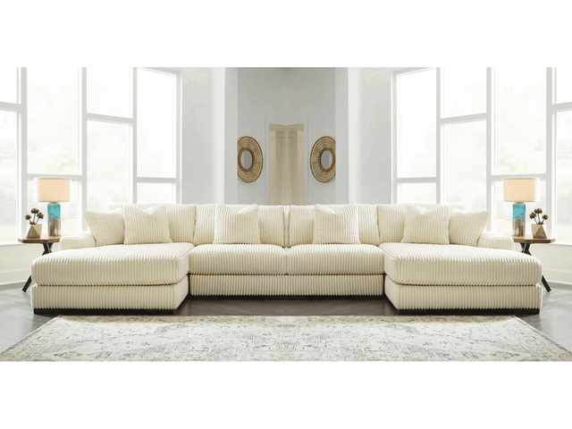 Lindyn Ivory 4pc U Shape Double Chaise Sectional (Online Special Price) - Ornate Home