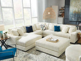 Lindyn Ivory 5pc LAF Chaise Sectional (Online Special Price) - Ornate Home