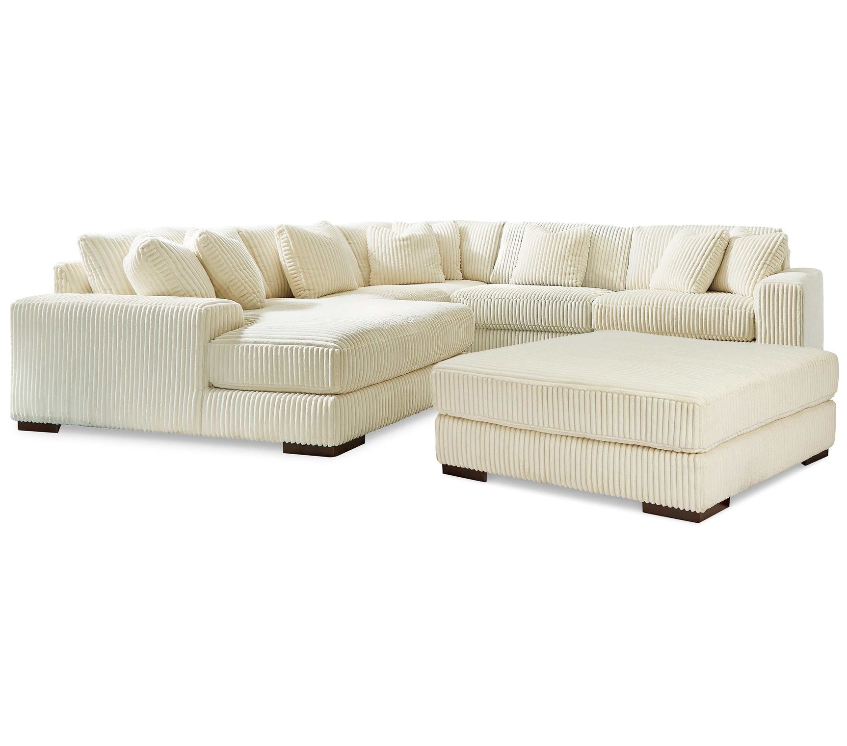 Lindyn Ivory 5pc LAF Chaise Sectional (Online Special Price) - Ornate Home