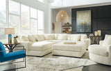 Lindyn Ivory 5pc LAF Chaise Sectional (Online Special Price) - Ornate Home