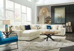 Lindyn Ivory 5pc LAF Chaise Sectional - Ornate Home