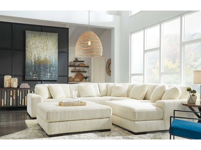 Lindyn Ivory 5pc RAF Chaise Sectional (Online Special Price) - Ornate Home