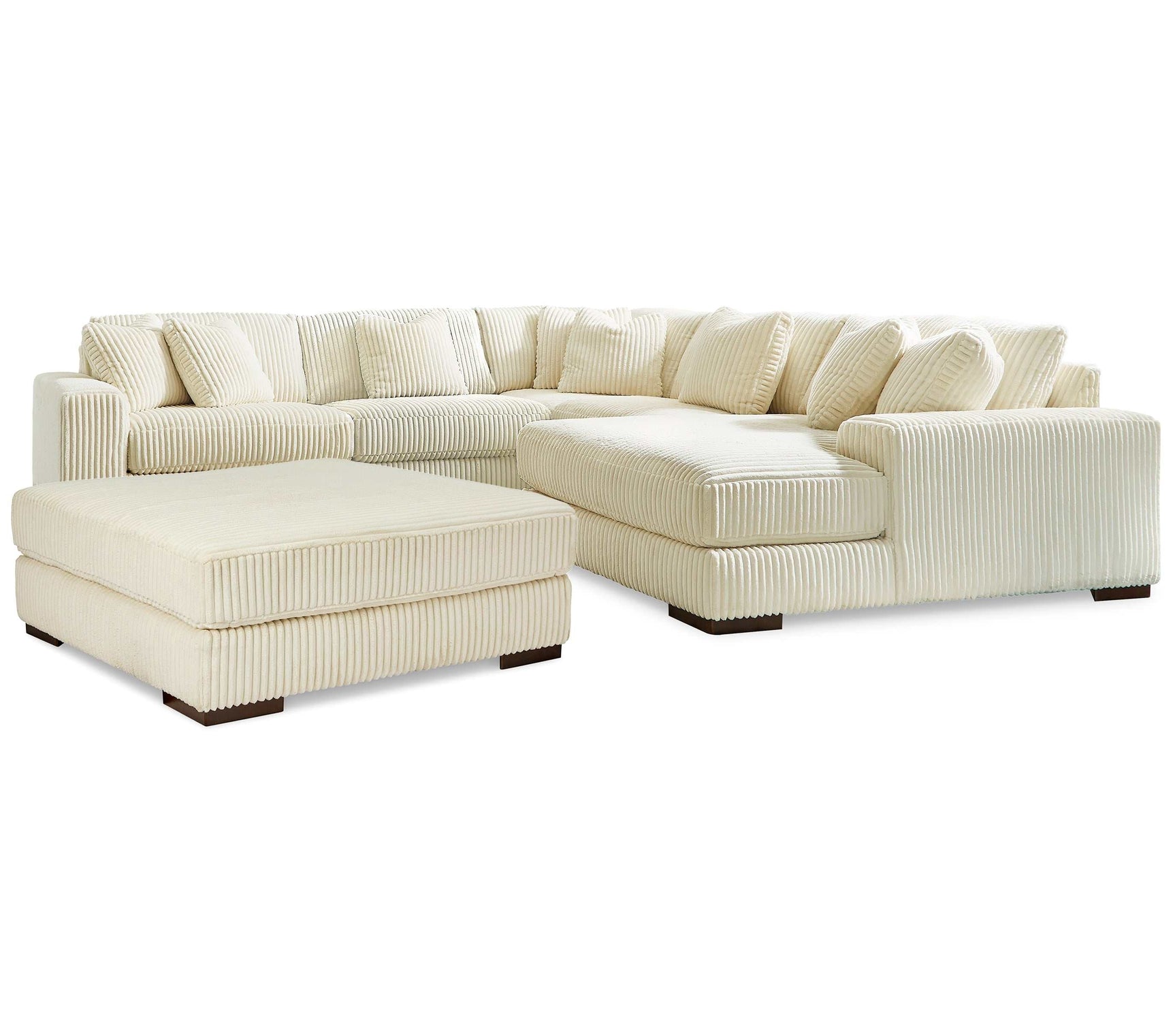 Lindyn Ivory 5pc RAF Chaise Sectional (Online Special Price) - Ornate Home