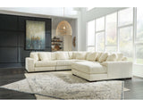 Lindyn Ivory 5pc RAF Chaise Sectional (Online Special Price) - Ornate Home