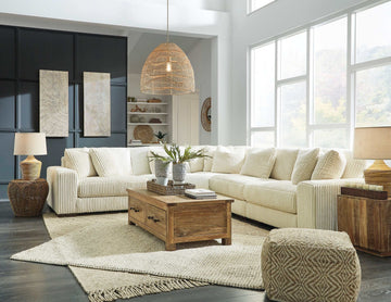 Lindyn Ivory 5pc Symmetrical Sectional - Ornate Home