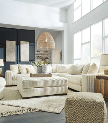 Lindyn Ivory 5pc Symmetrical Sectional - Ornate Home