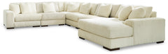 Lindyn Ivory 6-Piece Sectional with Chaise - Ornate Home