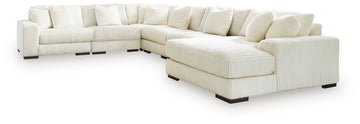 Lindyn Ivory 6-Piece Sectional with Chaise and Ottoman - Ornate Home