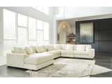 Lindyn Ivory 6pc LAF Chaise Sectional - Ornate Home