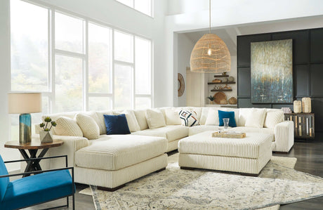 Lindyn Ivory 6pc LAF Chaise Sectional - Ornate Home