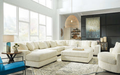 Lindyn Ivory 6pc LAF Chaise Sectional - Ornate Home