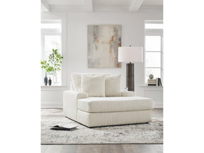 Lindyn Ivory Chaise w/ 2 Cup Holders & USB Charging Port (Online Special Price) - Ornate Home