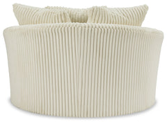 Lindyn Ivory Oversized Swivel Accent Chair - Ornate Home