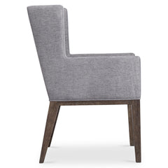 Linea Cerused Charcoal Arm Chair - Ornate Home