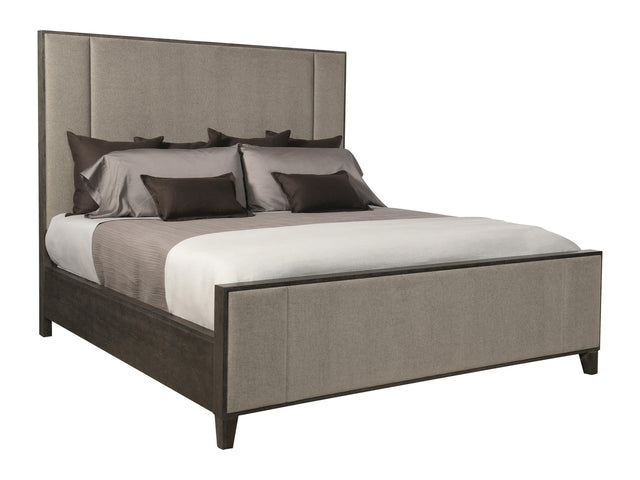 Linea Cerused Charcoal/Grey Panel King Bed - Ornate Home