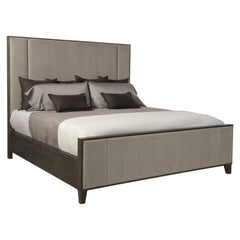 Linea Cerused Charcoal Queen Panel Bed - Ornate Home