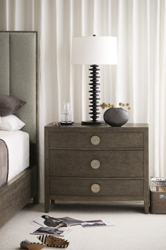 Linea Cerused Charcoal Queen Panel Bed - Ornate Home