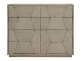 Linea Cerused Greige Geometric Dresser - Ornate Home