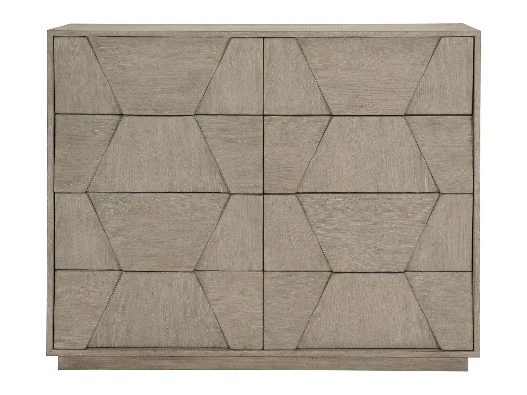 Linea Cerused Greige Geometric Dresser - Ornate Home